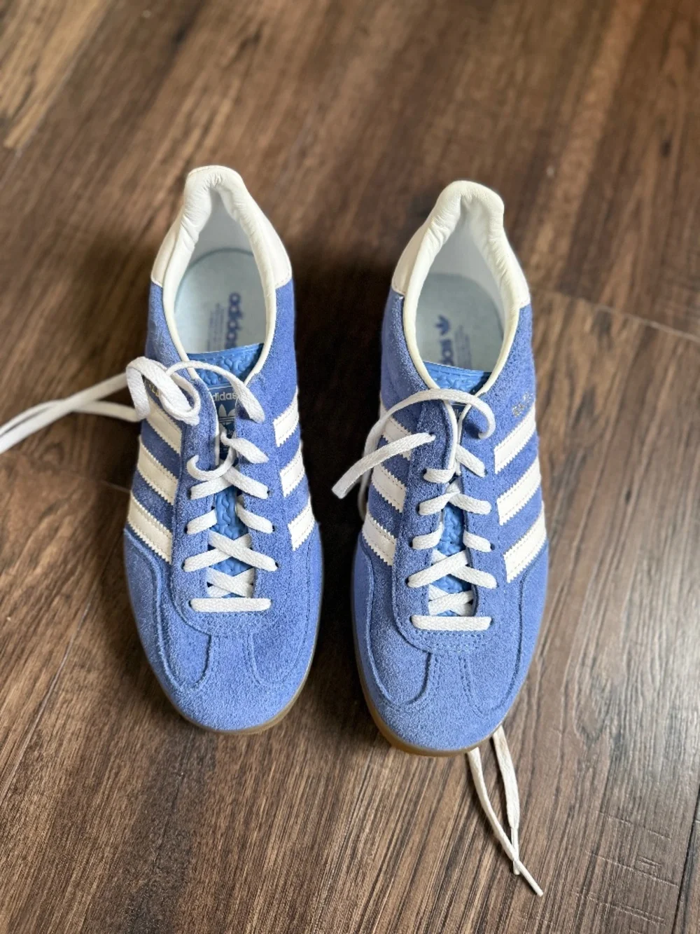 Adidas Gazelle Indoor Blue Suede Sneakers Women’s Size 7 New - Picture 1 of 2